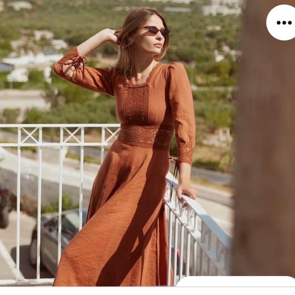 NWT Eddy Mary Linen Maxi Dress